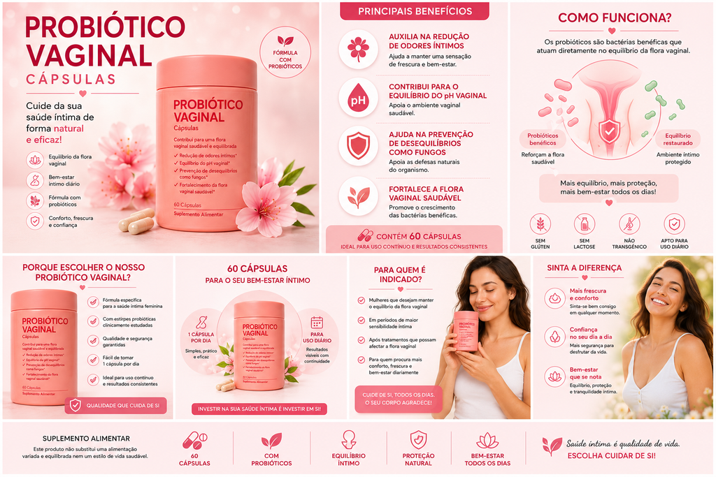 Probiótico Vaginal em capsulas.