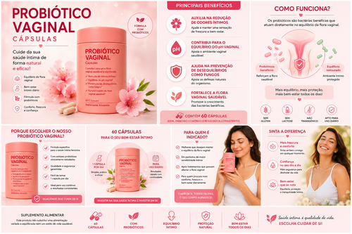 Probiótico Vaginal em capsulas.